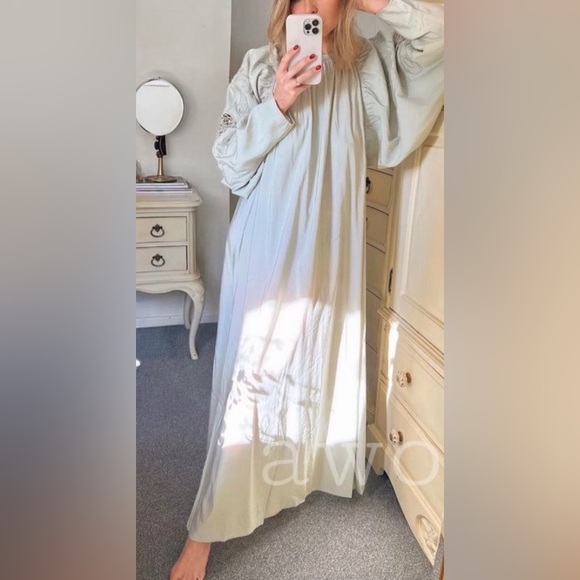 NWT H&M Conscious Choice Collection Women’s Voluminous Lace Loose Fit Maxi Dress - Picture 5 of 7